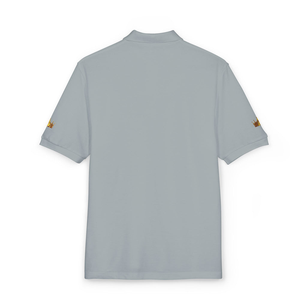 Embroidered Gold Floral Crest Polo
