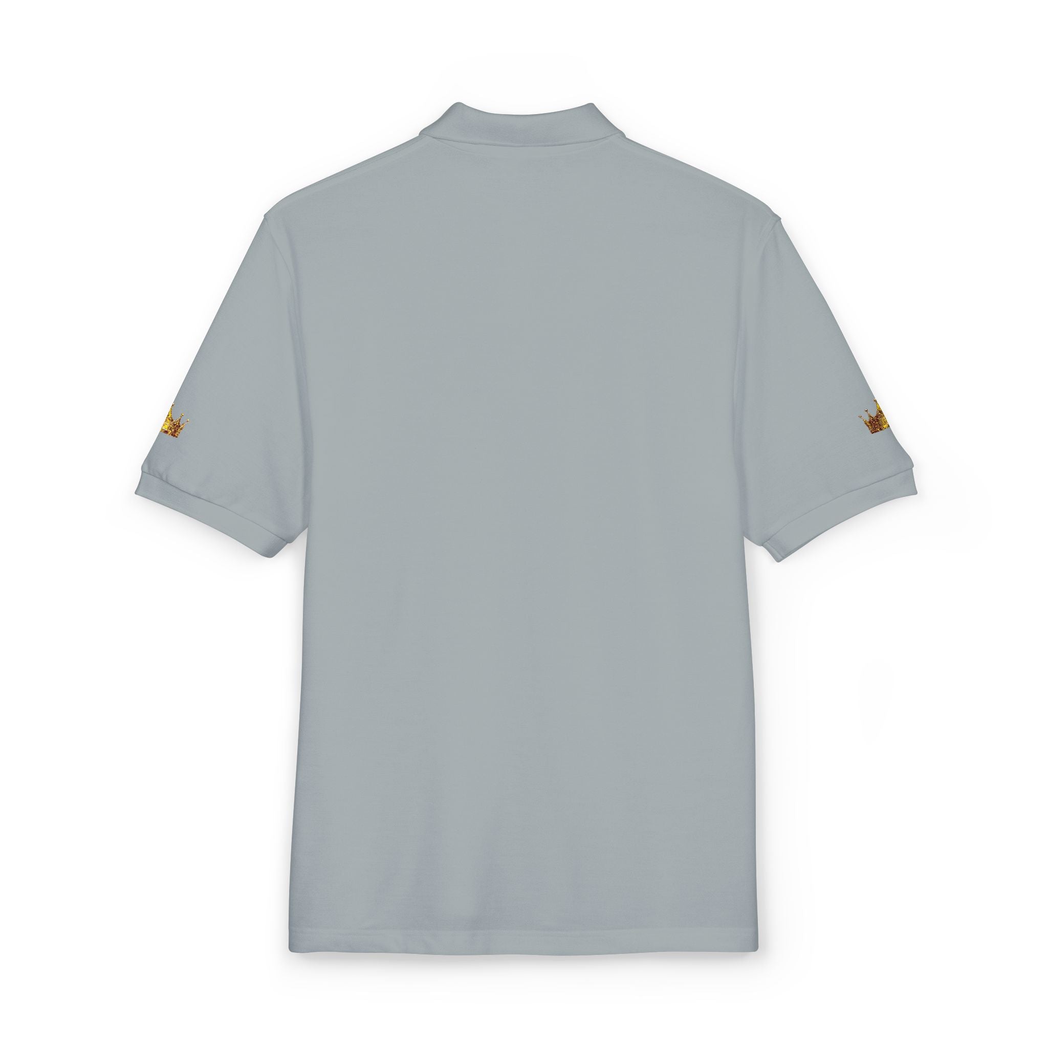 Embroidered Gold Floral Crest Polo