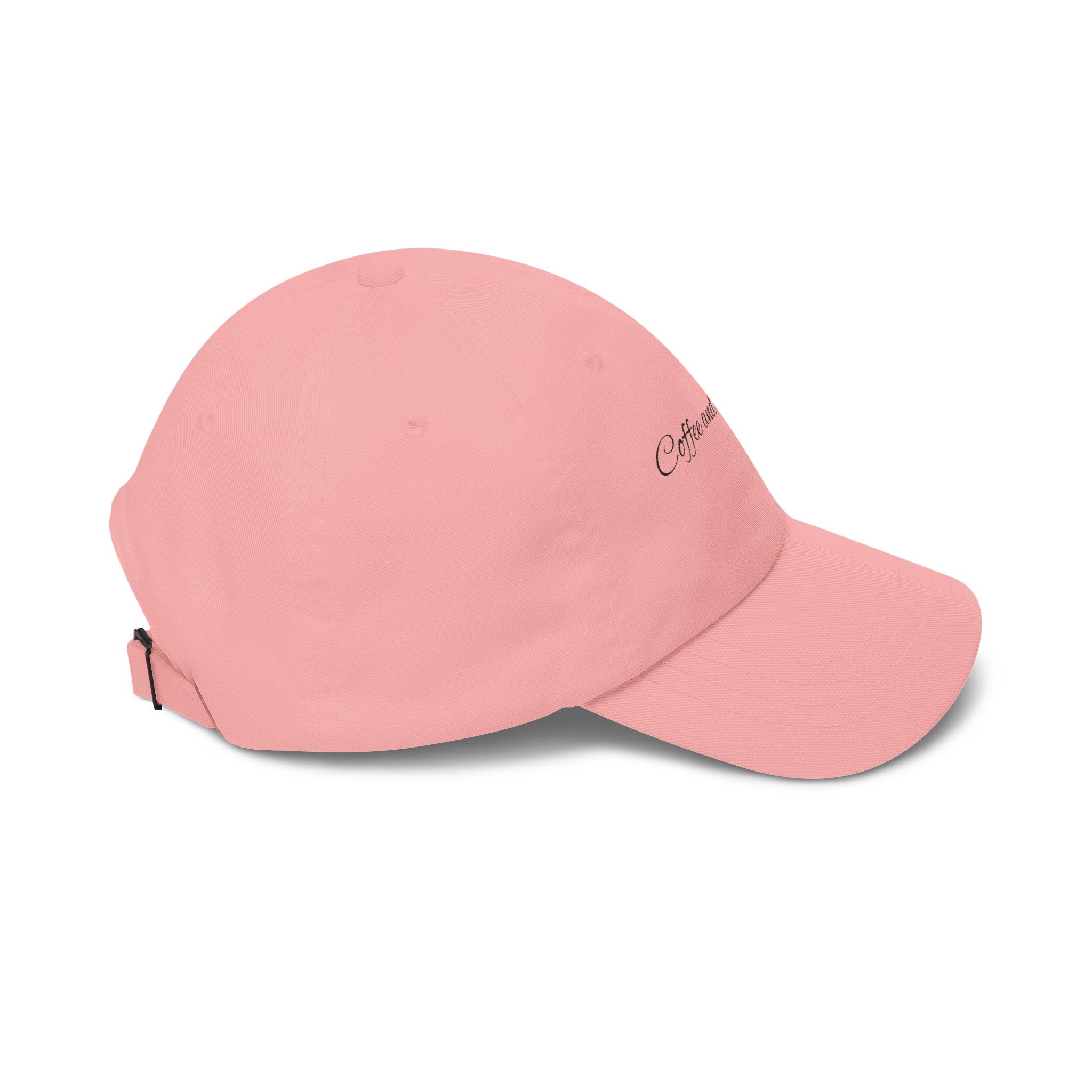 Baseball Cap — "Coffee and Modesty" Embroidered White Baseball Hat