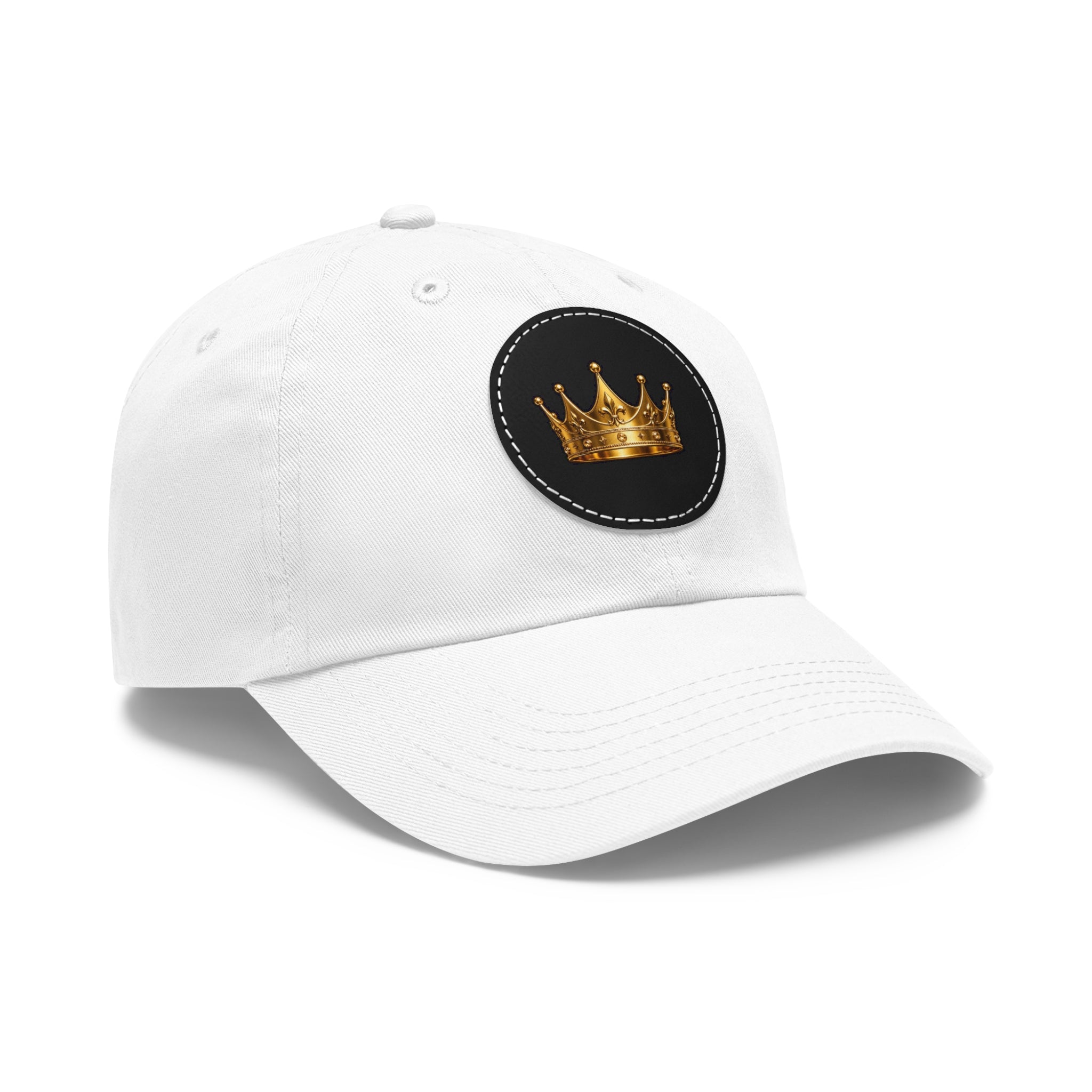 Kingdom Crown Leather Patch Hat – Gold Crown Embroidered Cap