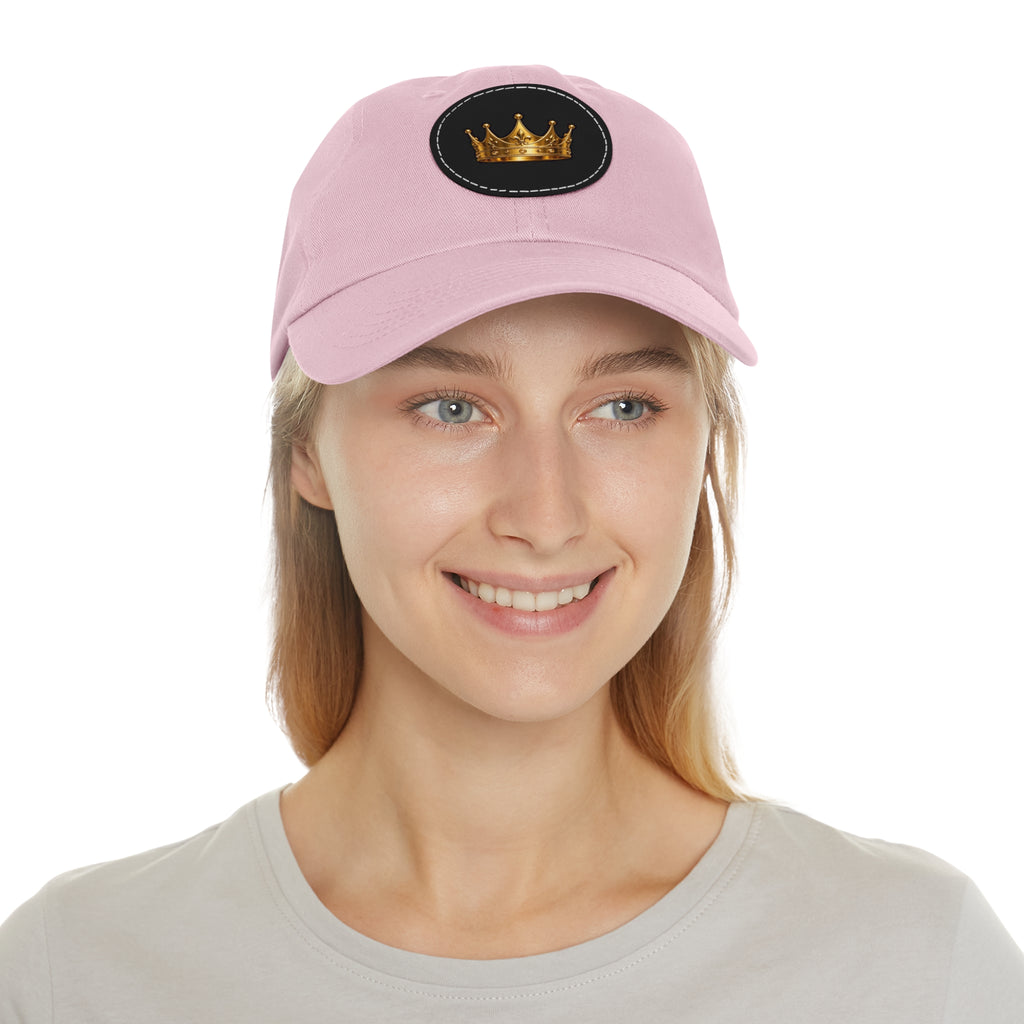 Kingdom Crown Leather Patch Hat – Gold Crown Embroidered Cap