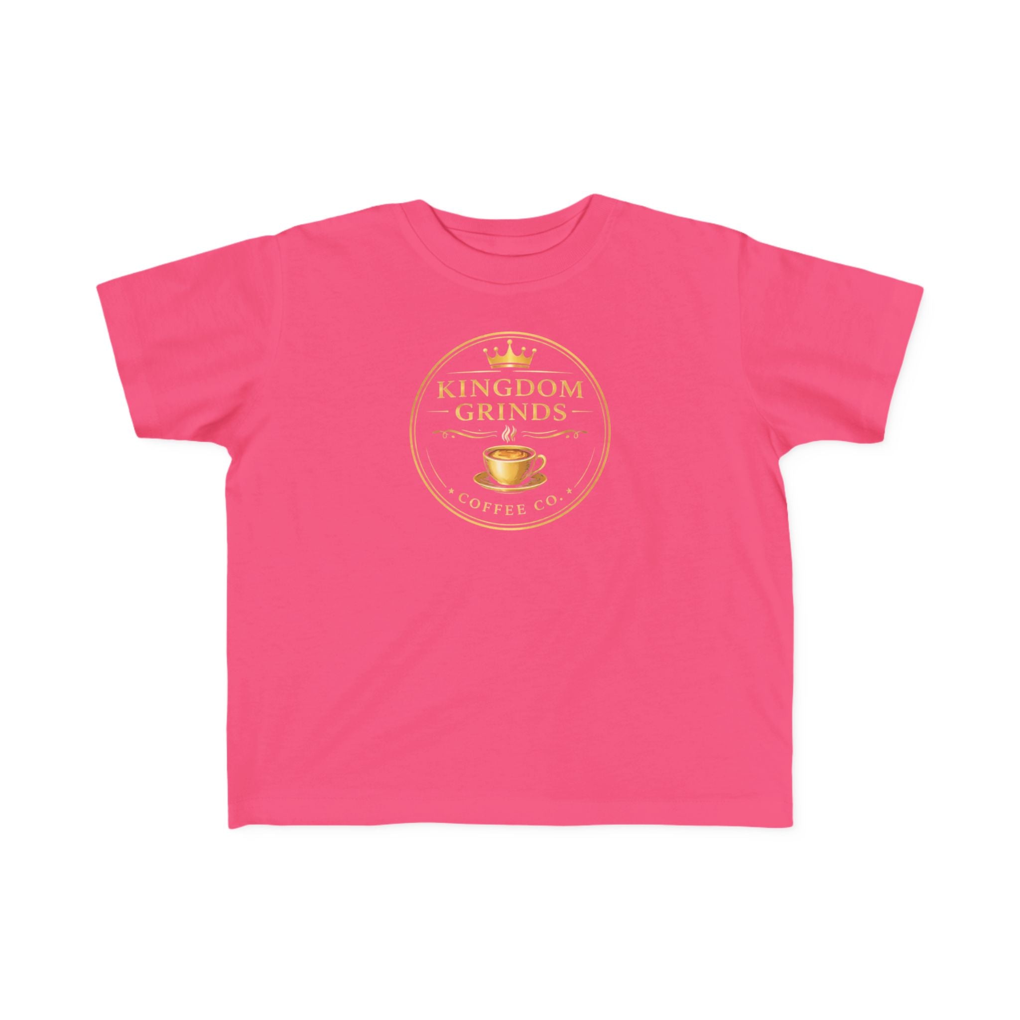 Toddler Tee — "Kingdom Grinds" Coffee With a Purpose Cute Christian Coffee Shirt