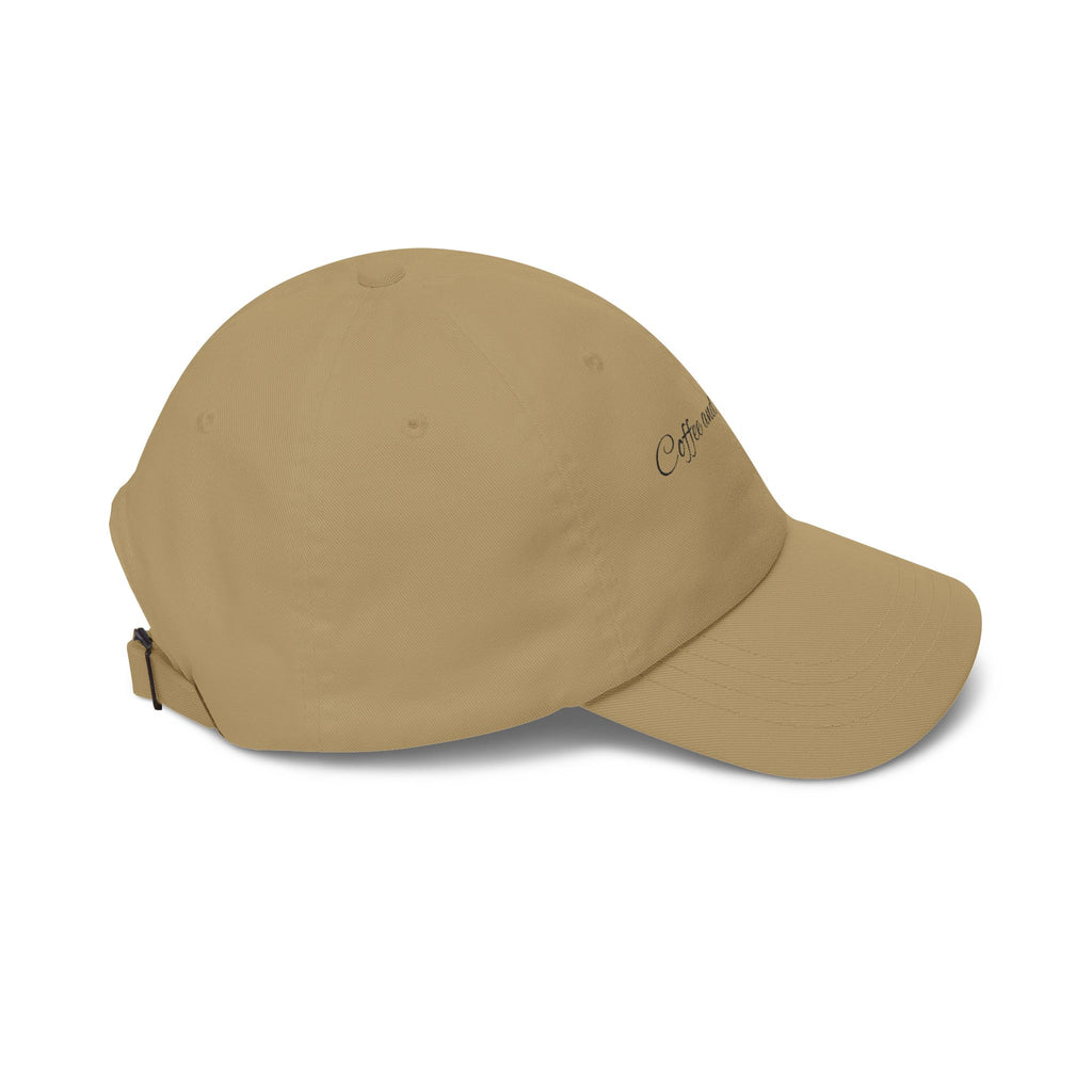 Baseball Cap — "Coffee and Modesty" Embroidered White Baseball Hat