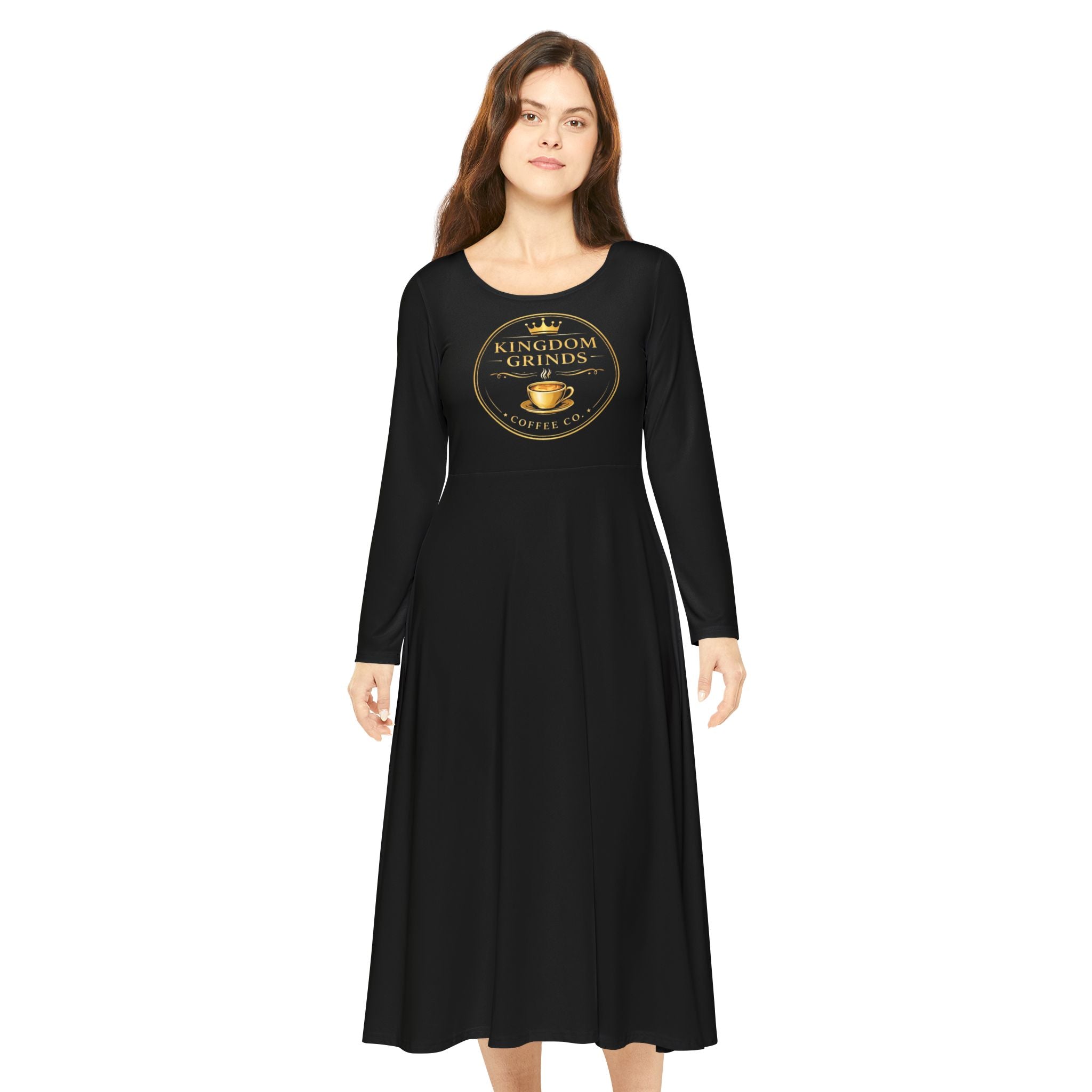 Dance Dress — "Coffee With a Purpose" Long Sleeve A-Line Dress