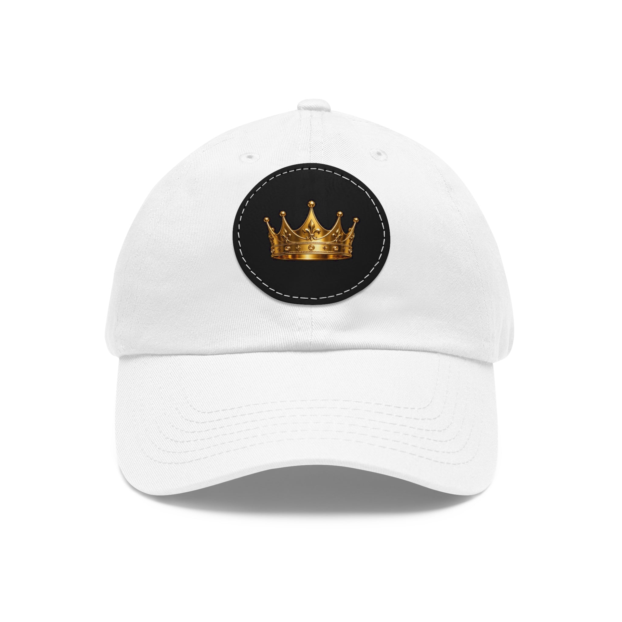 Kingdom Crown Leather Patch Hat – Gold Crown Embroidered Cap