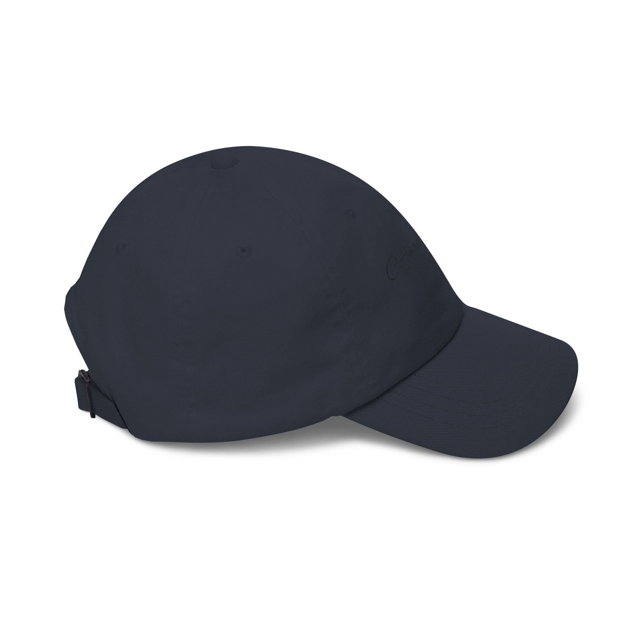Baseball Cap — "Coffee and Modesty" Embroidered White Baseball Hat