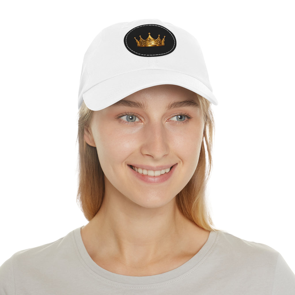 Kingdom Crown Leather Patch Hat – Gold Crown Embroidered Cap