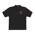 Embroidered Gold Floral Crest Polo