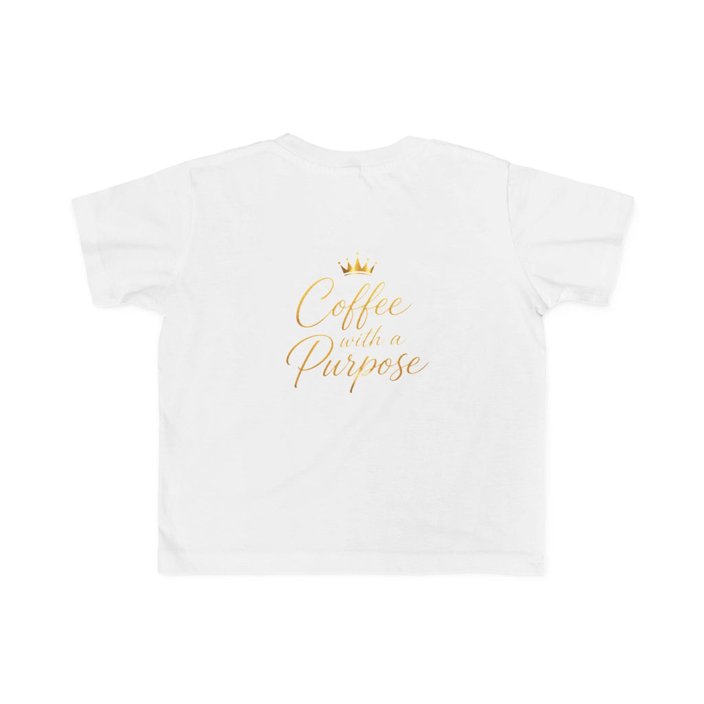 Toddler Tee — "Kingdom Grinds" Coffee With a Purpose Cute Christian Coffee Shirt