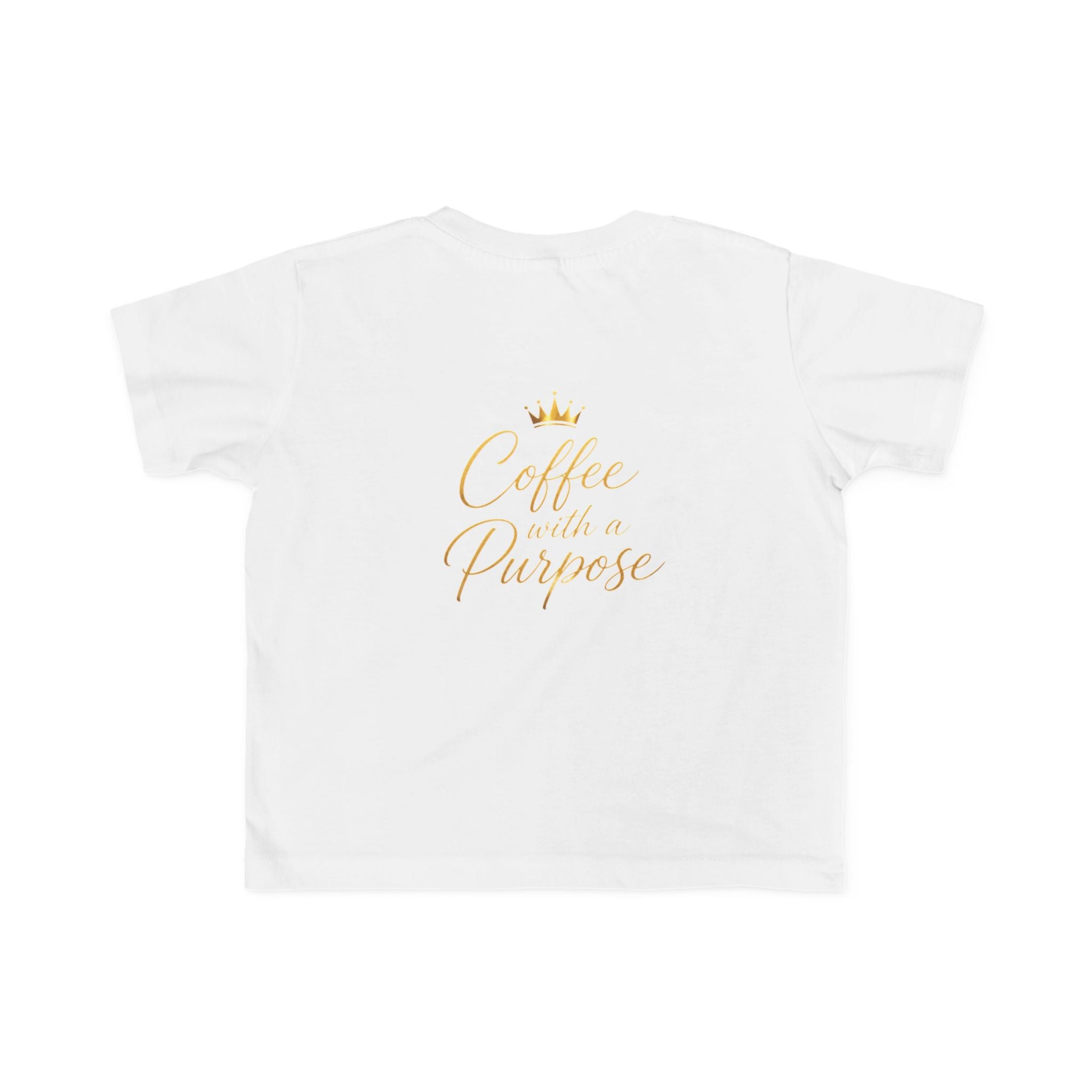 Toddler Tee — "Kingdom Grinds" Coffee With a Purpose Cute Christian Coffee Shirt