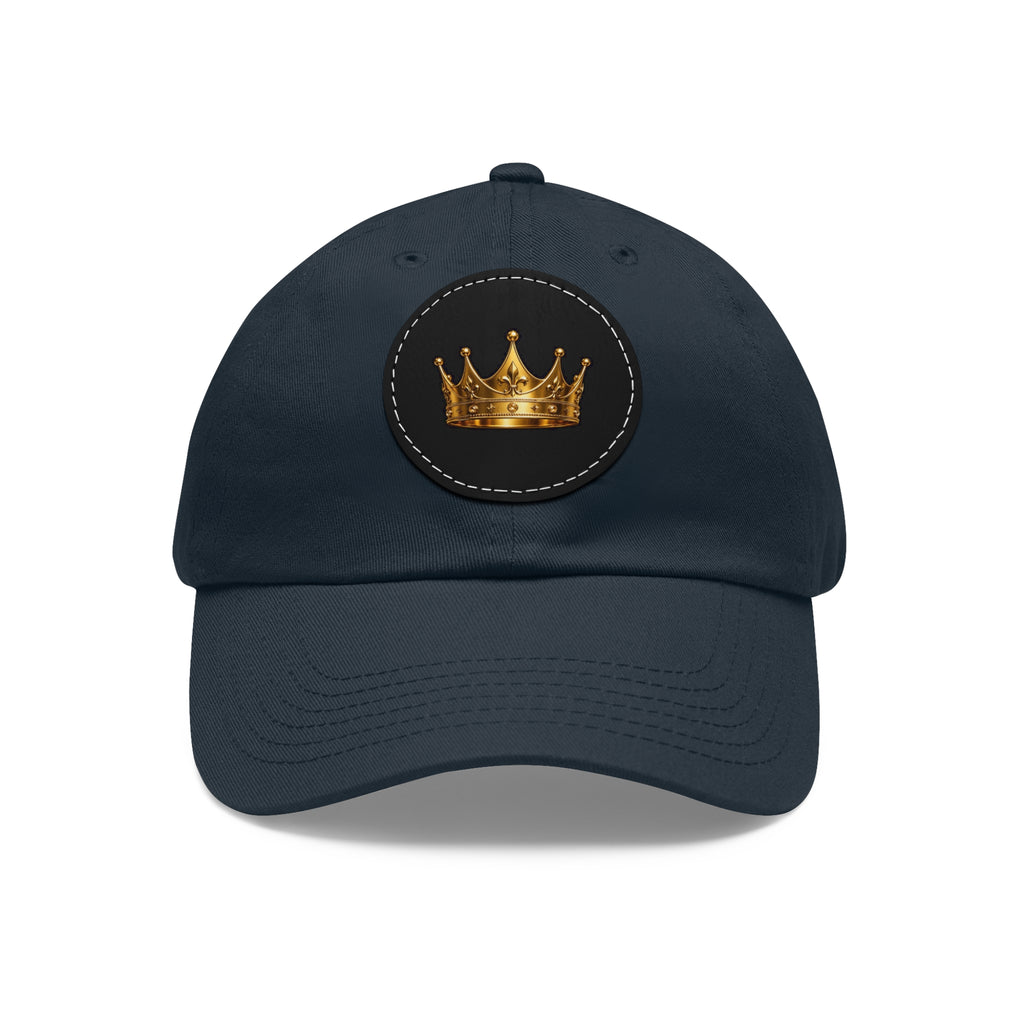 Kingdom Crown Leather Patch Hat – Gold Crown Embroidered Cap