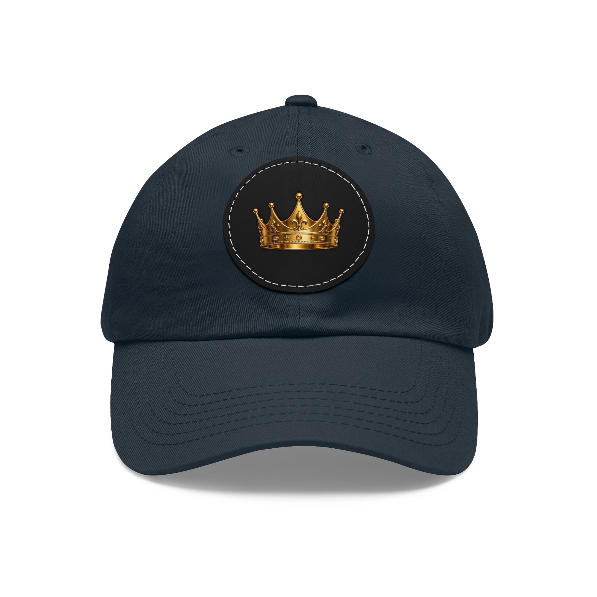 Kingdom Crown Leather Patch Hat – Gold Crown Embroidered Cap