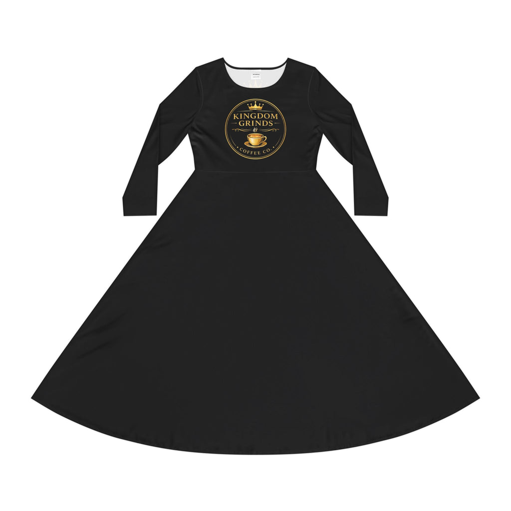 Dance Dress — "Coffee With a Purpose" Long Sleeve A-Line Dress