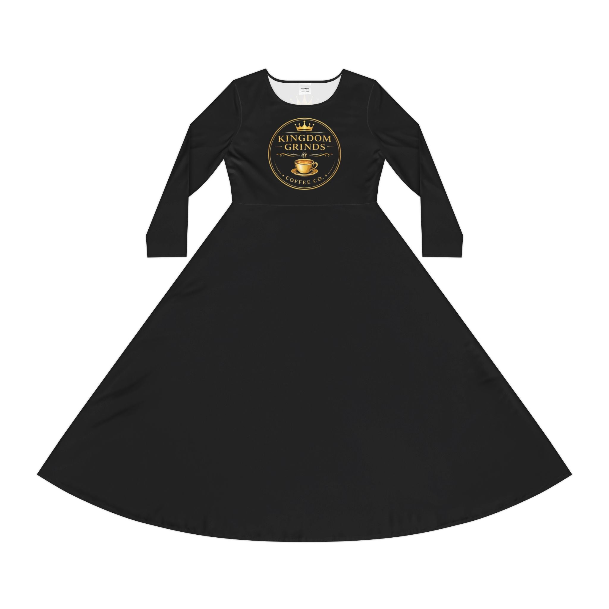 Dance Dress — "Coffee With a Purpose" Long Sleeve A-Line Dress