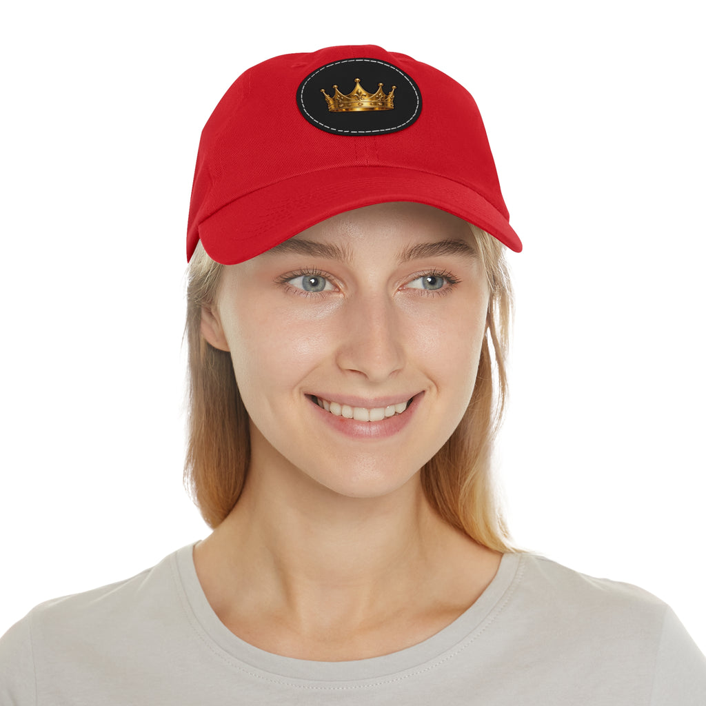 Kingdom Crown Leather Patch Hat – Gold Crown Embroidered Cap