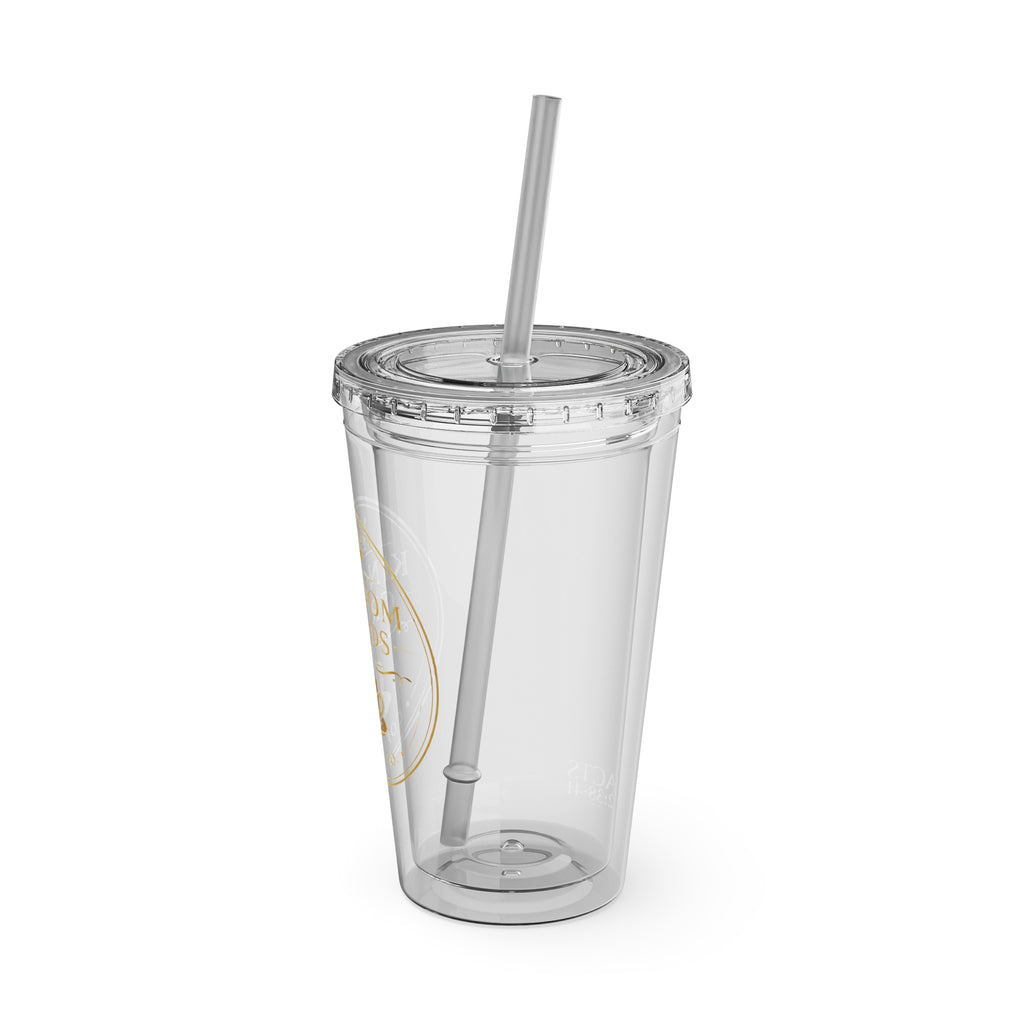 Kingdom Grinds 16oz Clear Tumbler with Straw – Sunsplash Coffee Logo