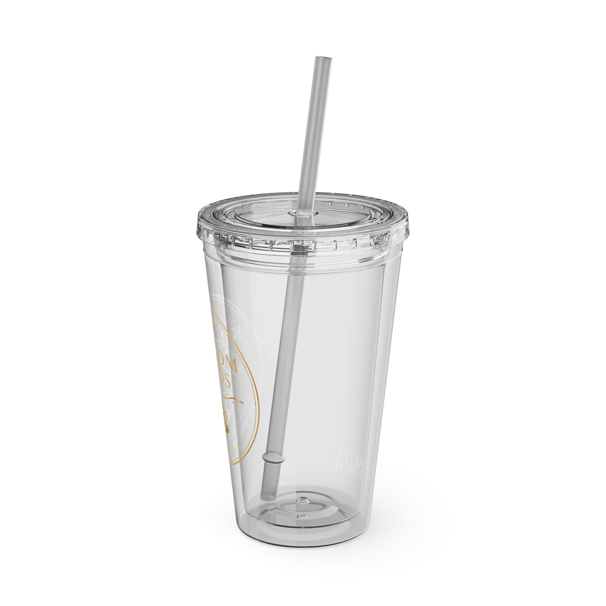 Kingdom Grinds 16oz Clear Tumbler with Straw – Sunsplash Coffee Logo