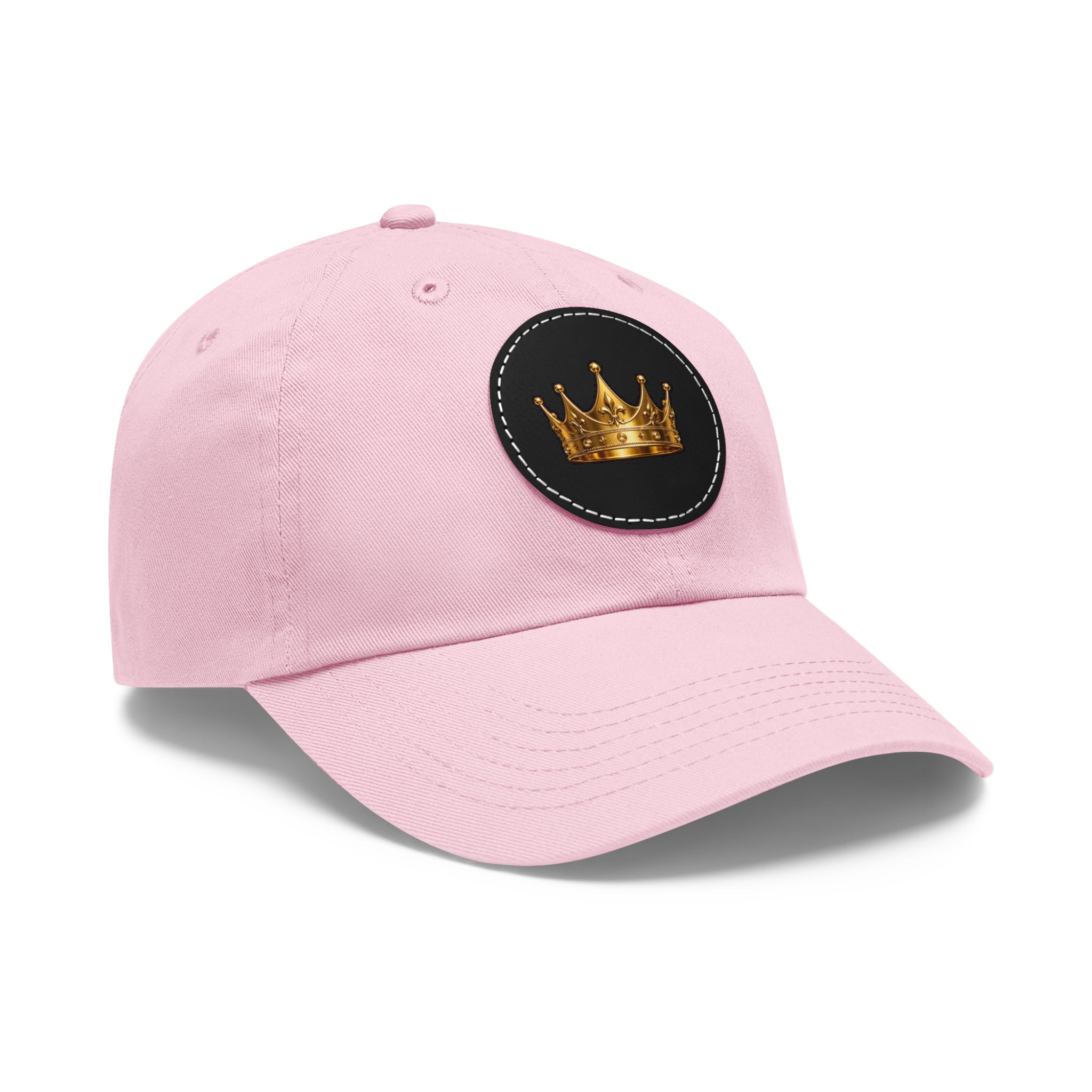 Kingdom Crown Leather Patch Hat – Gold Crown Embroidered Cap