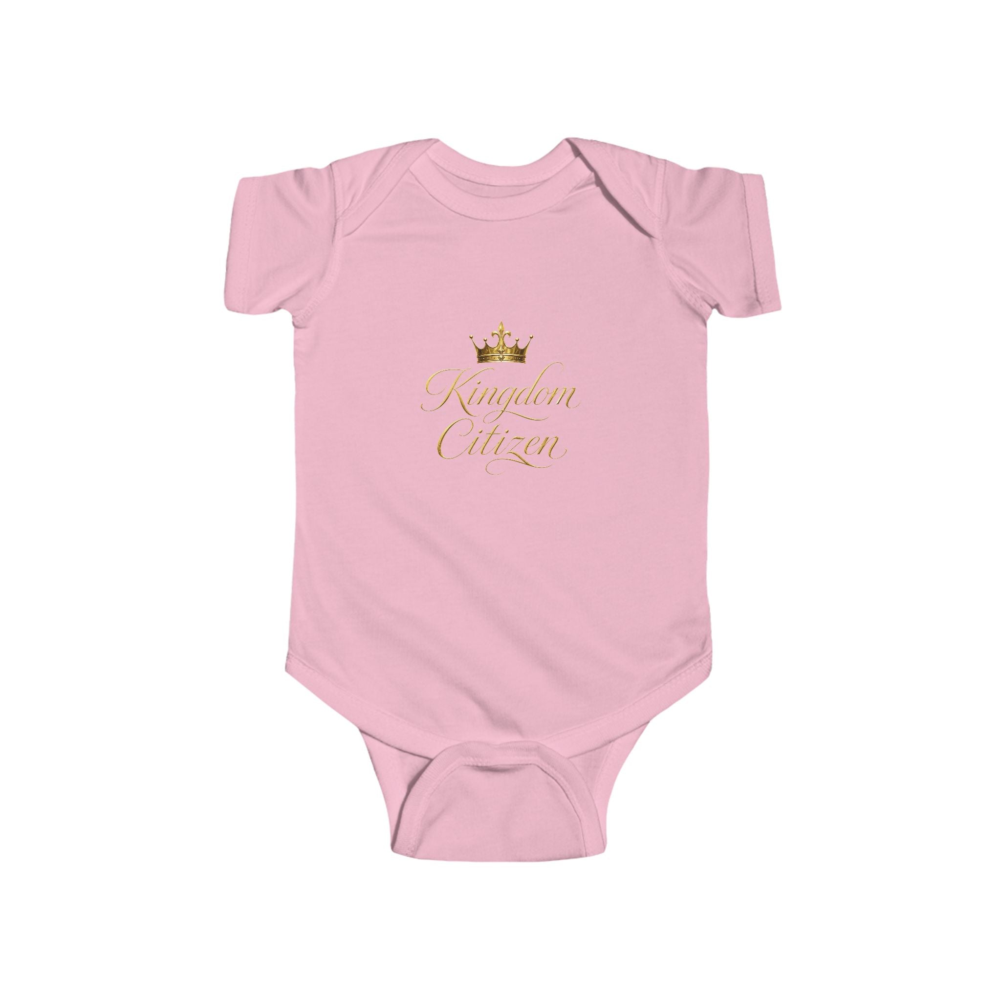 Royalty Baby Bodysuit – "Kingdom Citizen" Gold Crown Infant Onesie