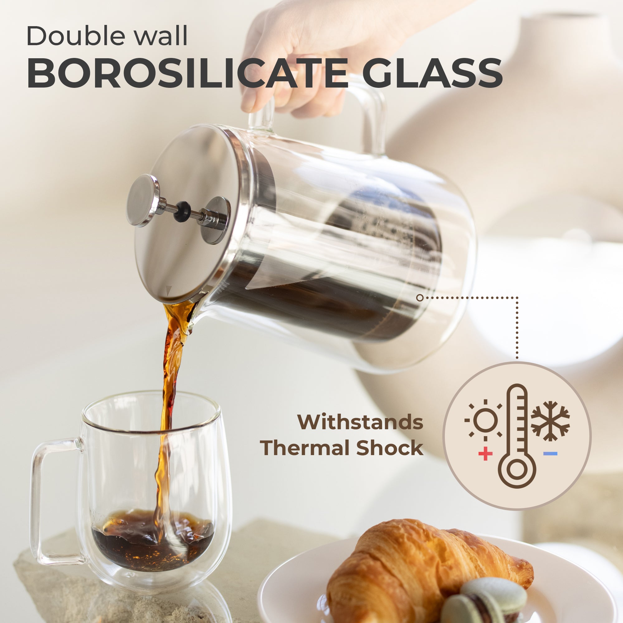 Glass French Press, KF1010